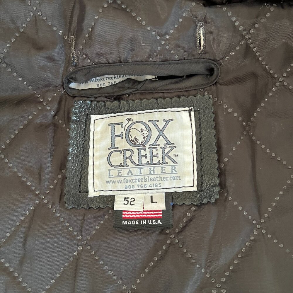 Leather Jacket, Harley Davidson Motorcycle, Fox Creek Leather Jacket - Picture 10 of 12